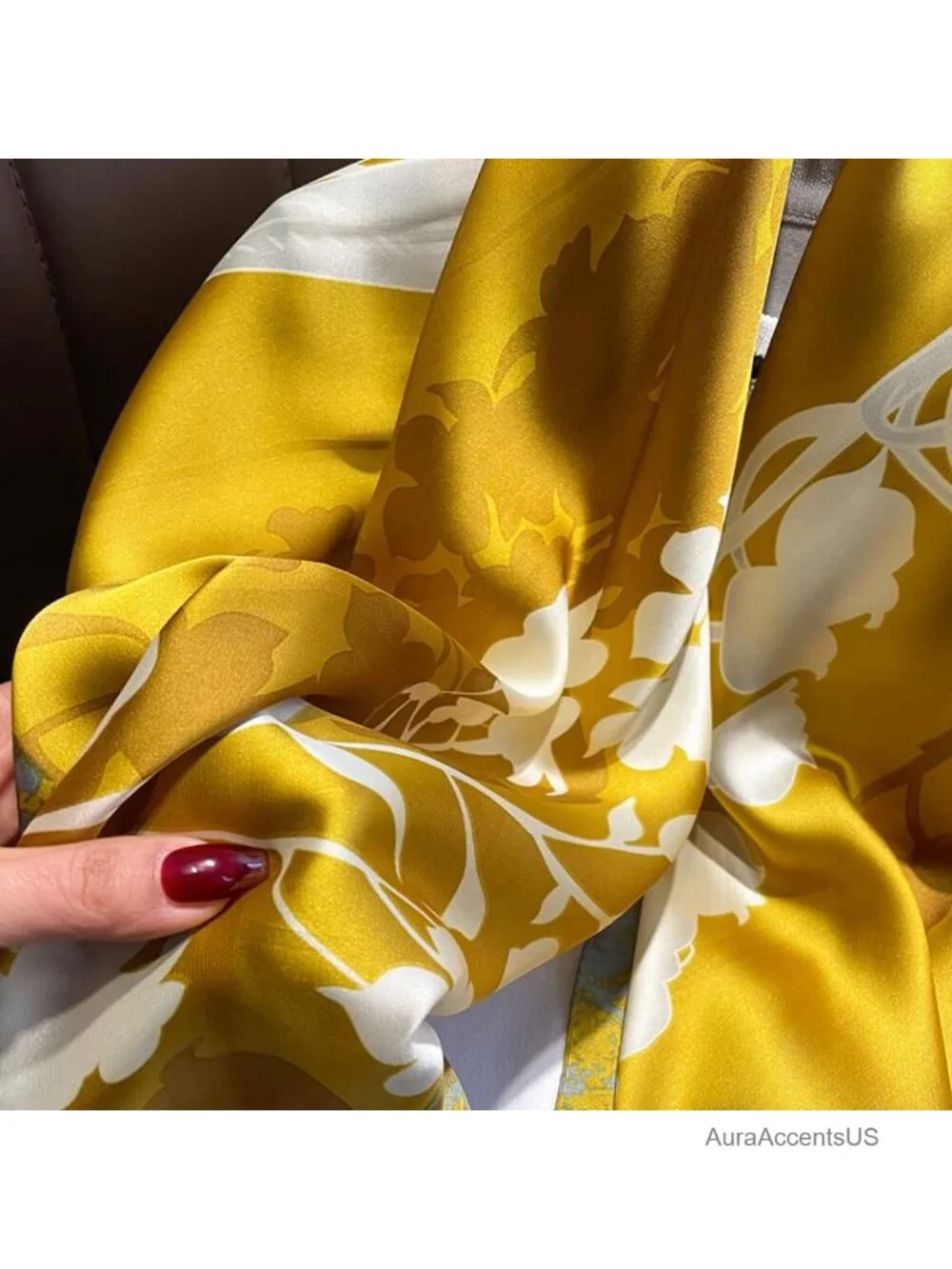 Mulberry Silk Square Scarf for Women 35